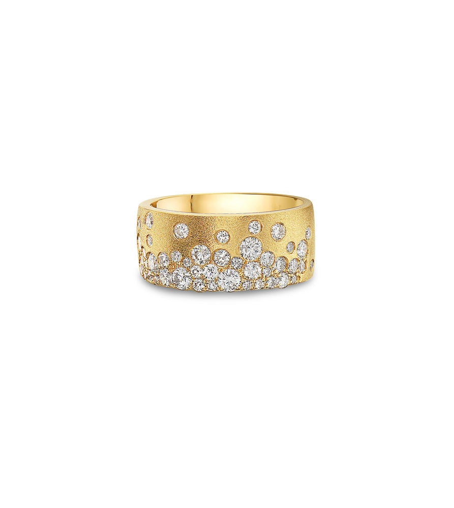 Diamond Celestial Signature Cigar Band - 14K Yellow Gold / 5 - Olive & Chain Fine Jewelry