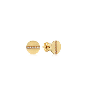 Diamond Screw Stud Earring - 14K Yellow Gold - Olive & Chain Fine Jewelry