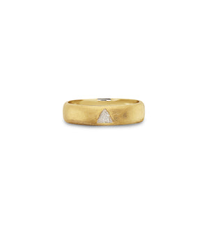 Diamond Trillion Flush Band - 14K Yellow Gold / 5 - OLIVE & CHAIN Fine Jewelry