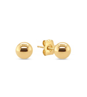 14k Yellow Gold Ball Stud Earring - 14K  - Olive & Chain Fine Jewelry