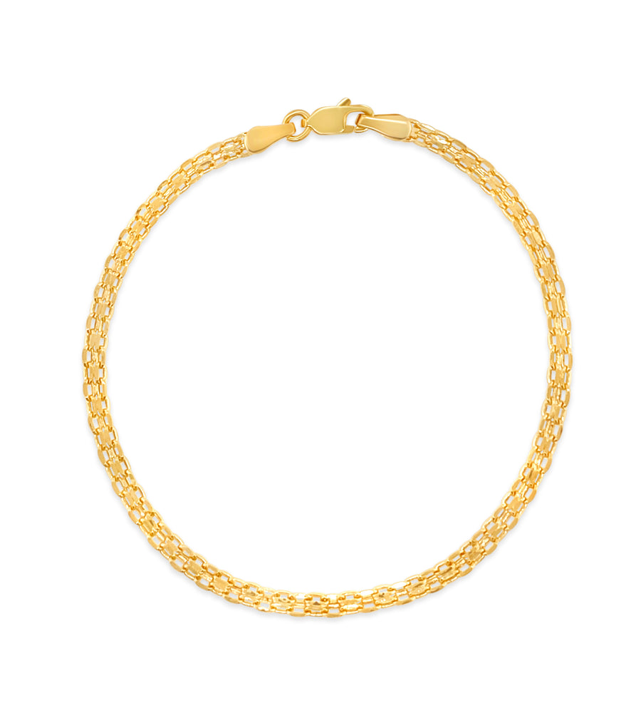 14k Gold Bismark Chain Bracelet - 14K Yellow Gold / 2.8mm / 6.5 inch - Olive & Chain Fine Jewelry
