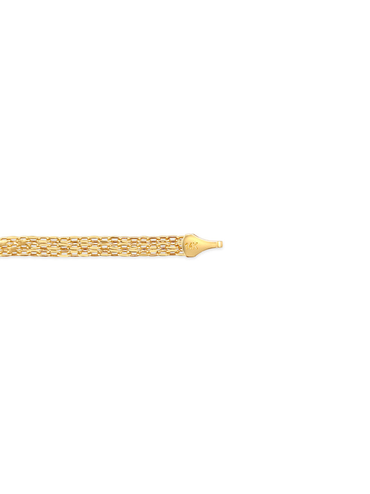 14k Gold Bismark Chain Bracelet - 14K - OLIVE & CHAIN Fine Jewelry