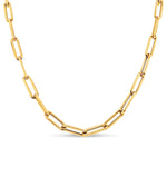 14K Gold Paperclip Chain Necklace