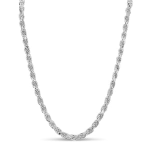 Silver Rope Chain Necklace - 14K  - Olive & Chain Fine Jewelry