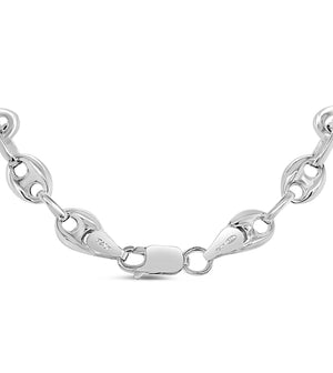 Silver Puffed Mariner Bracelet - 14K  - Olive & Chain Fine Jewelry