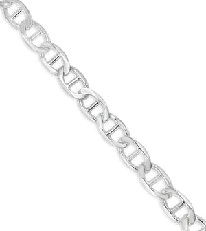 Silver Flat Mariner Chain Bracelet - 14K  - Olive & Chain Fine Jewelry