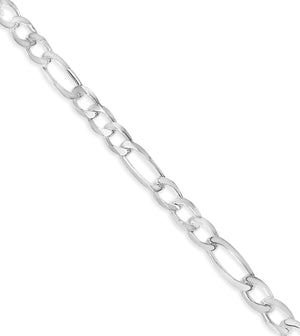 Silver Figaro Chain Bracelet - 14K  - Olive & Chain Fine Jewelry