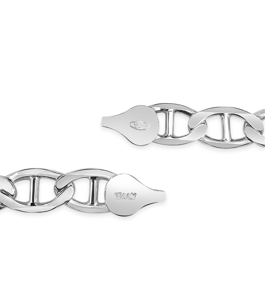 Silver Flat Mariner Chain Bracelet - 14K  - Olive & Chain Fine Jewelry