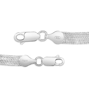 Silver Herringbone Chain Bracelet - 14K  - Olive & Chain Fine Jewelry