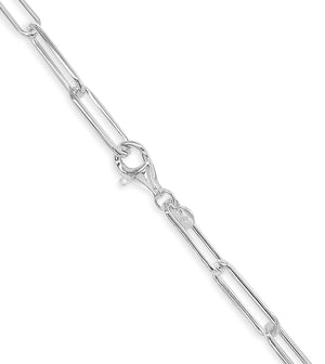 Silver Paperclip Link Chain Bracelet - 14K  - Olive & Chain Fine Jewelry