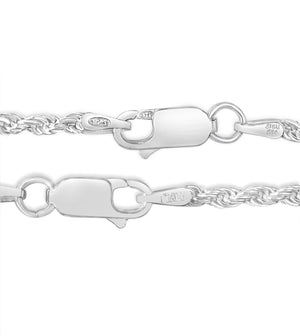 Silver Rope Chain Bracelet - 14K  - Olive & Chain Fine Jewelry