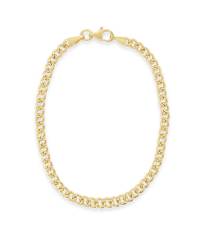 14K Gold Curb Link Chain Bracelet - 14K - OLIVE & CHAIN Fine Jewelry