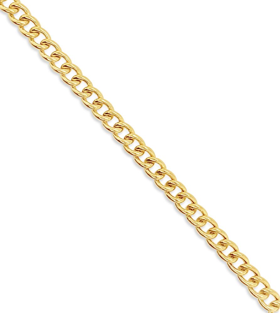 14K Gold Curb Link Chain Bracelet - 14K  - Olive & Chain Fine Jewelry