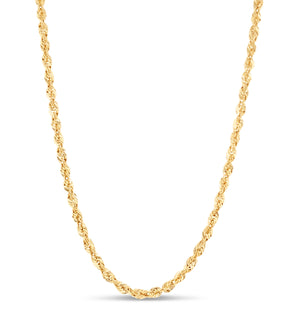 Solid 14k Gold Rope Chain Necklace - 14K - OLIVE & CHAIN Fine Jewelry