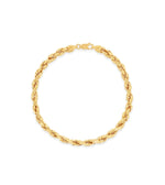 Solid 14k Gold Rope Chain Bracelet