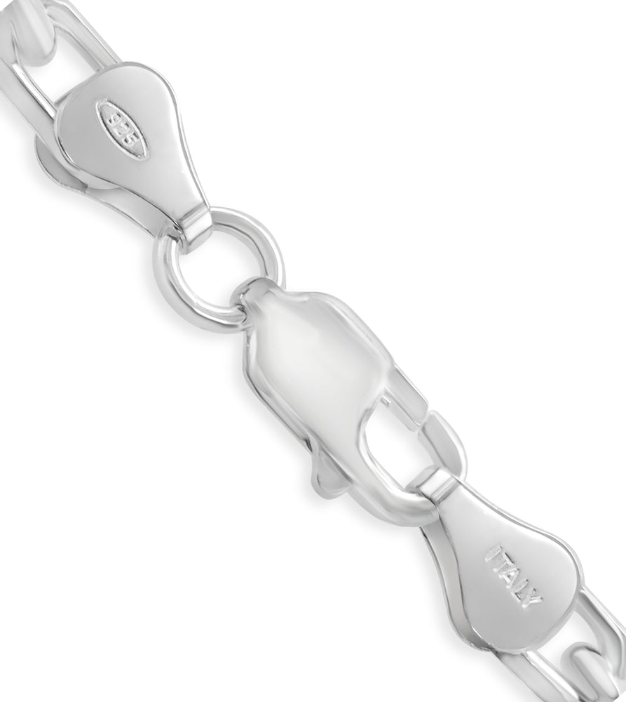 Silver Anchor Link Forzatina Chain Necklace - 14K  - Olive & Chain Fine Jewelry