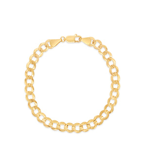 10k Gold Curb Link Chain Bracelet - 14K  - Olive & Chain Fine Jewelry