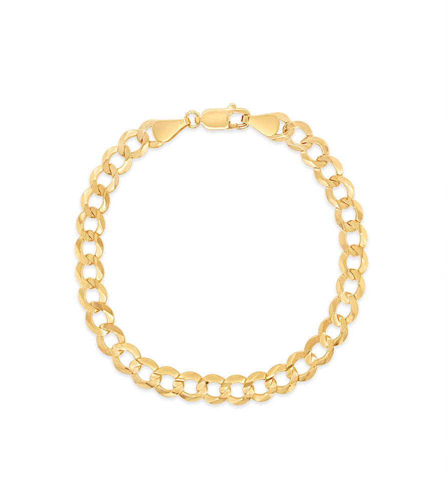 10k Gold Curb Link Chain Anklet - 14K  - Olive & Chain Fine Jewelry