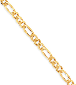 14k Gold Figaro Link Chain Bracelet - 14K - OLIVE & CHAIN Fine Jewelry