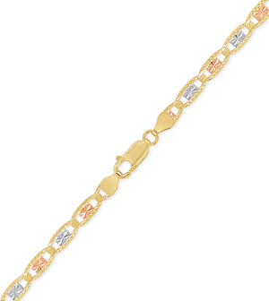 14k Valentino Tri-Color Chain Necklace - 14K - OLIVE & CHAIN Fine Jewelry
