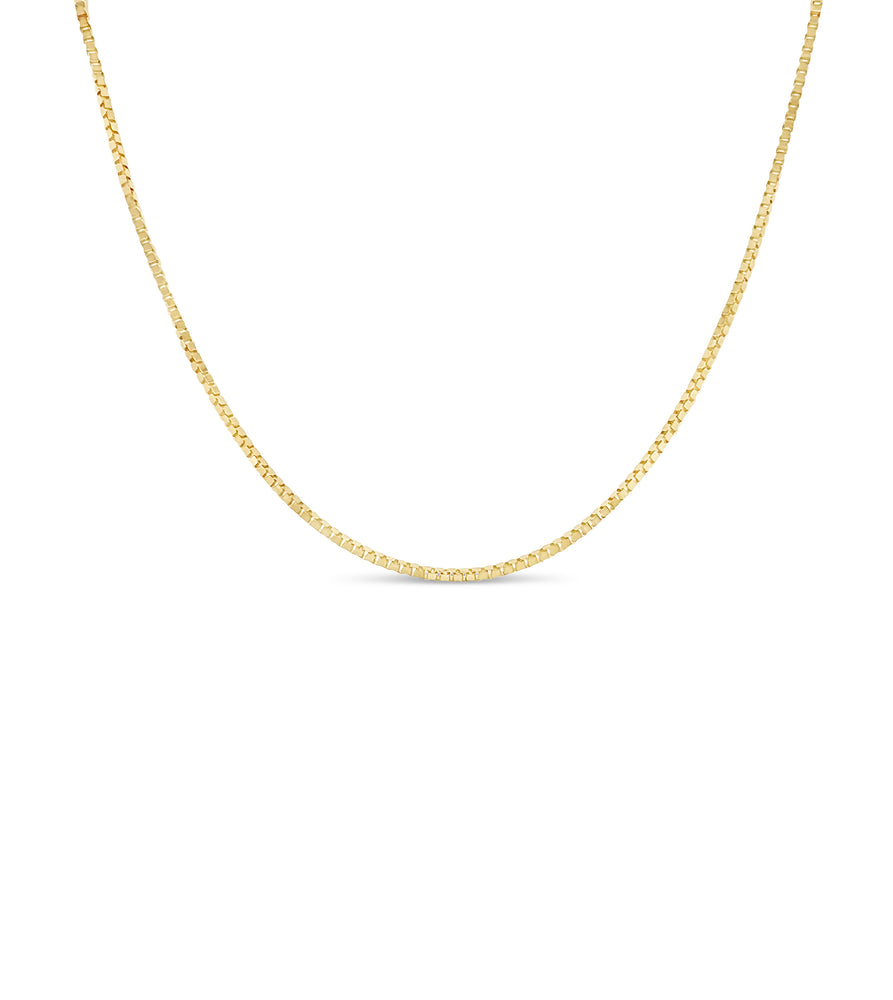 14k Gold Box Chain Necklace - 14K - OLIVE & CHAIN Fine Jewelry