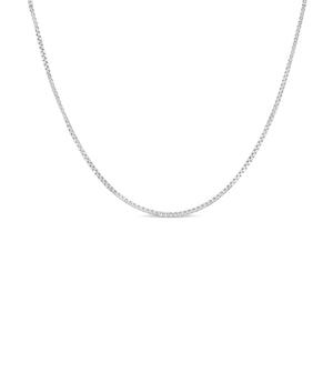 14k White Gold Box Chain Necklace - 14K - OLIVE & CHAIN Fine Jewelry