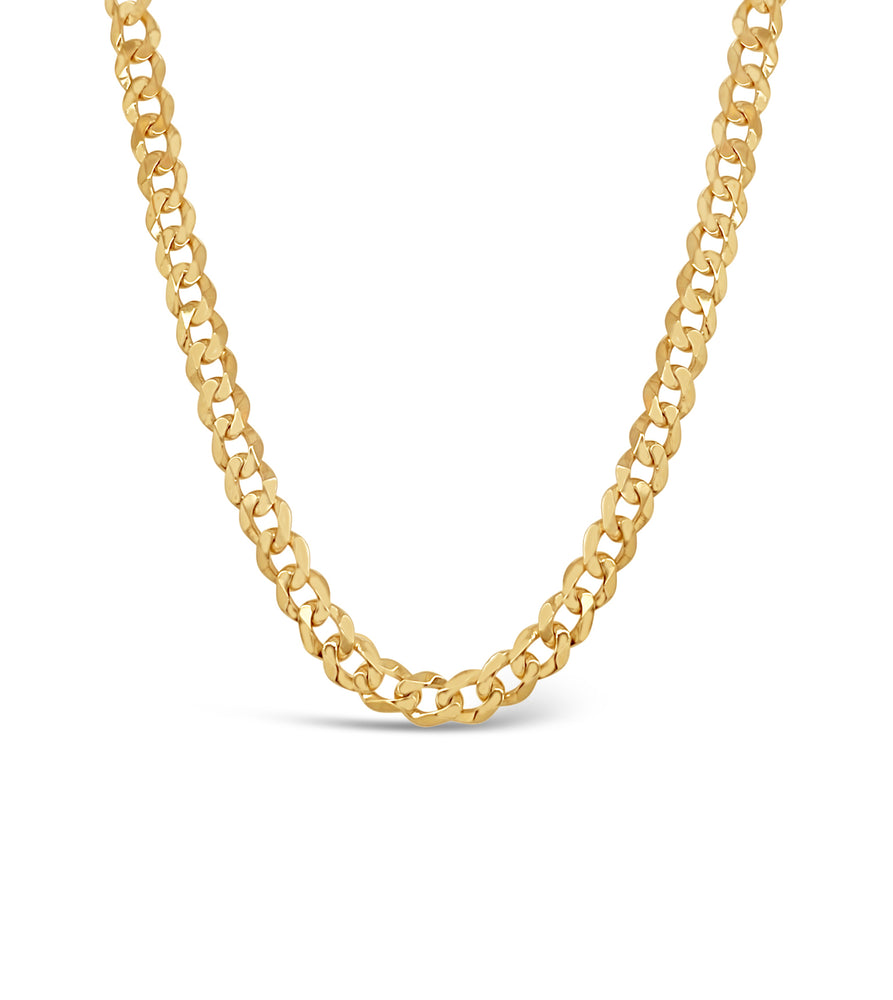 14k Gold Curb Link Chain Necklace - 14K - OLIVE & CHAIN Fine Jewelry