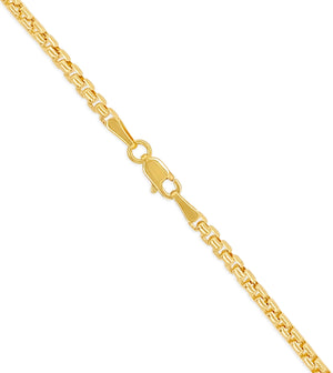 14k Gold Round Box Chain Necklace - 14K - OLIVE & CHAIN Fine Jewelry