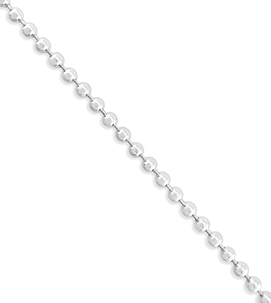 Silver Bead Chain Necklace - 14K  - Olive & Chain Fine Jewelry