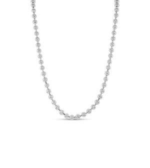 Silver Bead Chain Necklace - 14K  - Olive & Chain Fine Jewelry