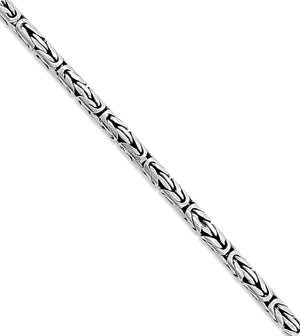 Silver Byzantine Chain Necklace - 14K  - Olive & Chain Fine Jewelry
