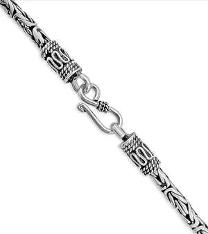 Silver Byzantine Chain Necklace - 14K  - Olive & Chain Fine Jewelry