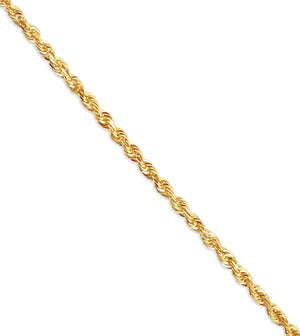 Solid 10k Gold Rope Chain Necklace - 14K - OLIVE & CHAIN Fine Jewelry
