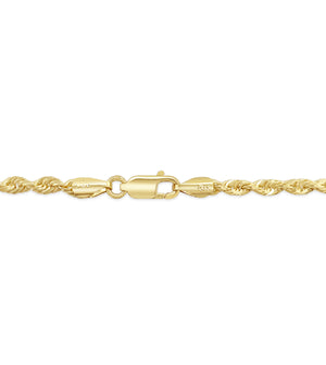 Solid 10k Gold Rope Chain Necklace - 14K - OLIVE & CHAIN Fine Jewelry