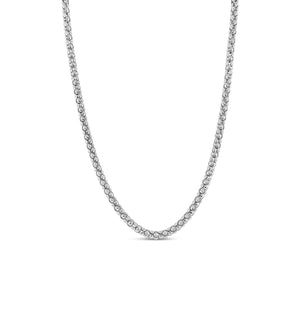 Silver Popcorn Chain Necklace - 14K  - Olive & Chain Fine Jewelry