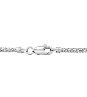 Silver Popcorn Chain Necklace - 14K  - Olive & Chain Fine Jewelry