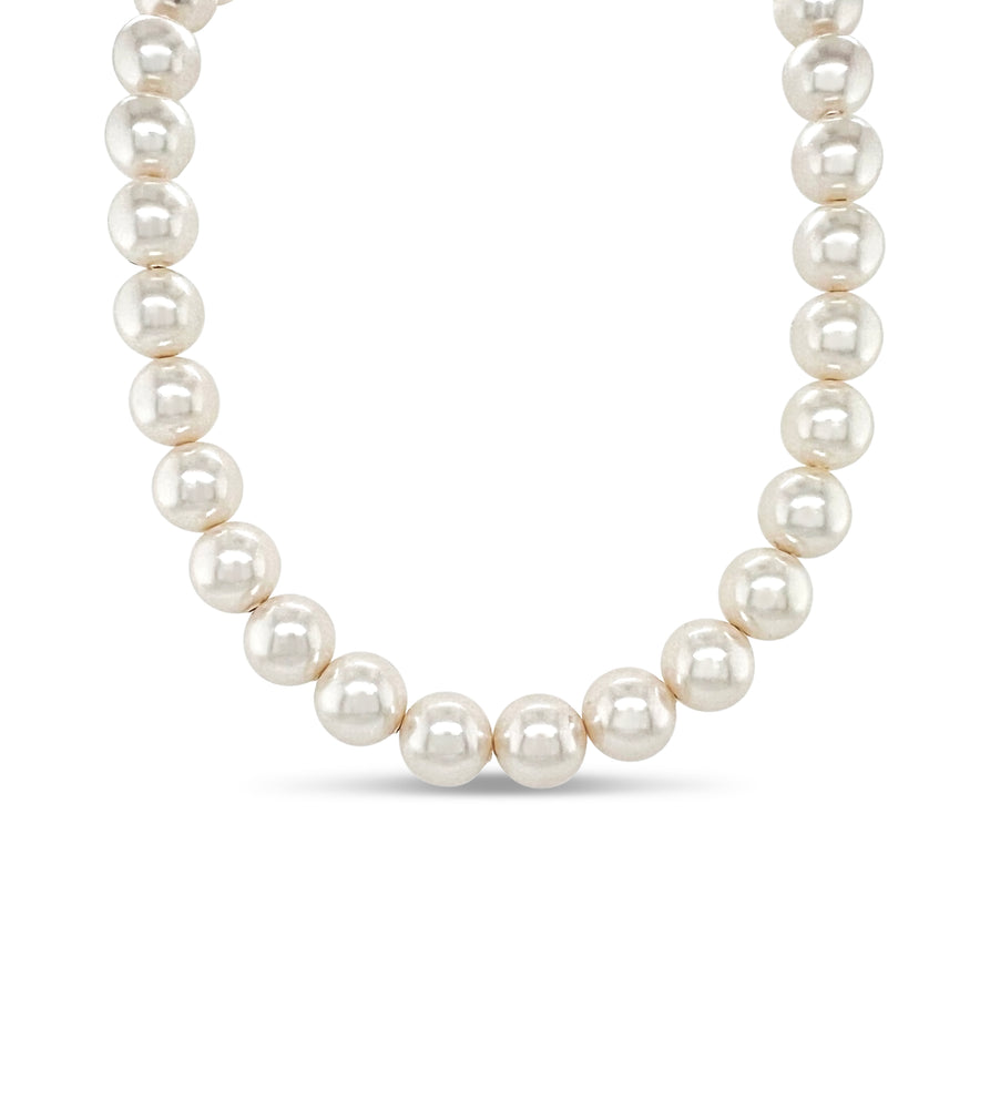 Solid 14k Gold Pearl Strand Necklace - 14K - OLIVE & CHAIN Fine Jewelry