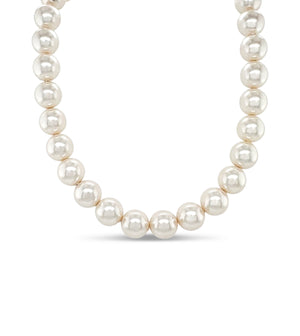 Solid 14k Gold Pearl Strand Necklace - 14K - OLIVE & CHAIN Fine Jewelry