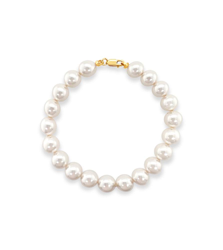 Solid 14k Gold Pearl Strand Bracelet - 14K  - Olive & Chain Fine Jewelry