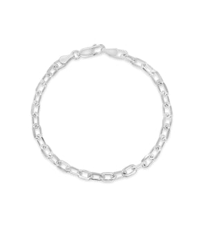 Silver Anchor Link Chain Bracelet - 14K Anchor 3mm / 7 inch - Olive & Chain Fine Jewelry