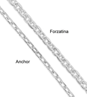 Silver Anchor Link Chain Bracelet - 14K  - Olive & Chain Fine Jewelry