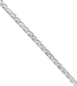 Silver Wheat Spiga Chain Necklace - 14K  - Olive & Chain Fine Jewelry