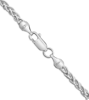 Silver Wheat Spiga Chain Necklace - 14K  - Olive & Chain Fine Jewelry