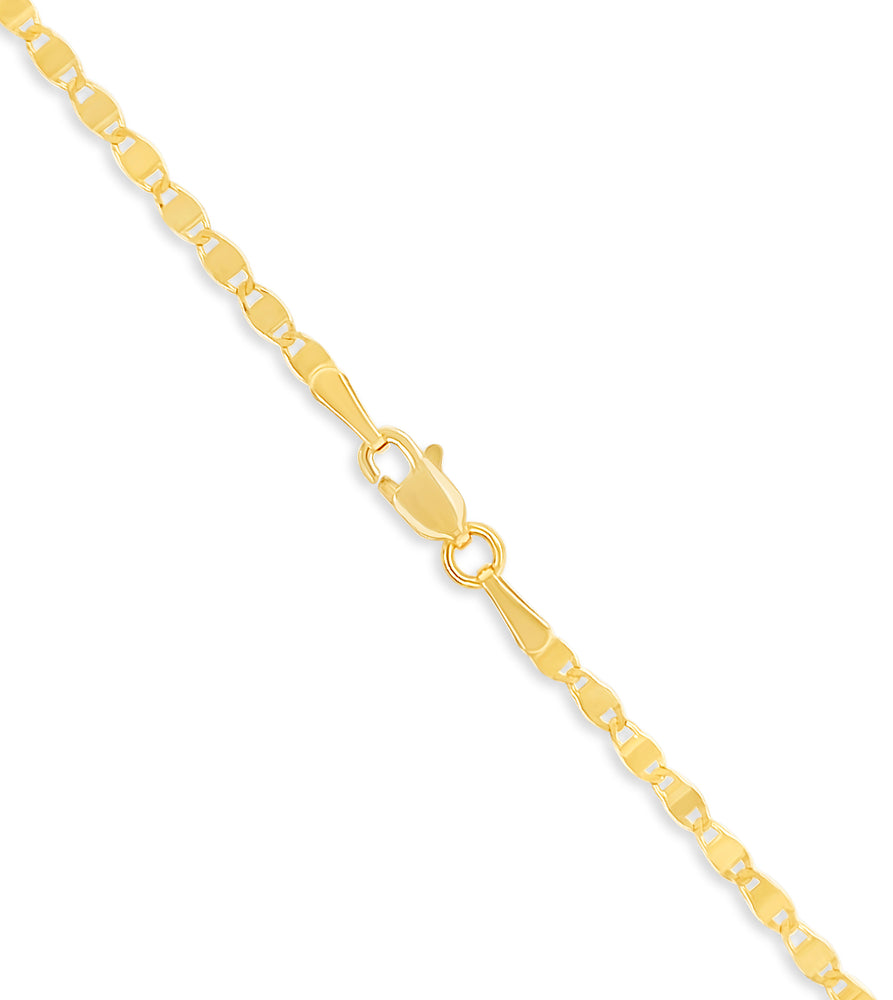 14k Gold Mirror Valentino Chain Necklace - 14K - OLIVE & CHAIN Fine Jewelry