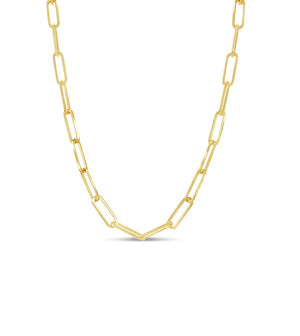 10k Gold Paperclip Chain Necklace - 14K - OLIVE & CHAIN Fine Jewelry