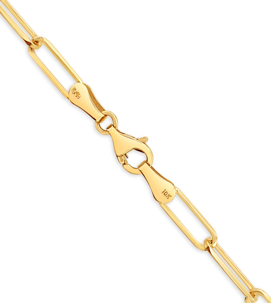 10k Gold Paperclip Chain Necklace - 14K - OLIVE & CHAIN Fine Jewelry