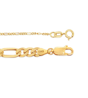 10k Gold Figaro Chain Necklace - 14K  - Olive & Chain Fine Jewelry