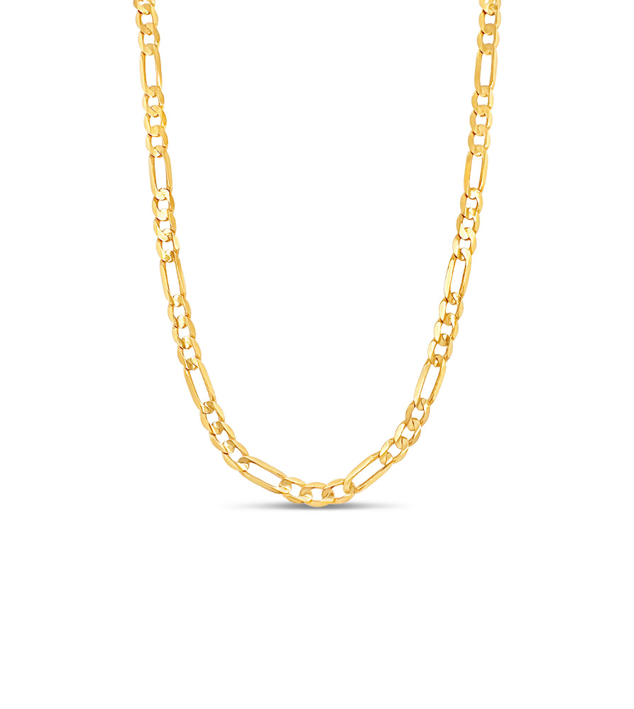 10k Gold Figaro Chain Necklace - 14K  - Olive & Chain Fine Jewelry