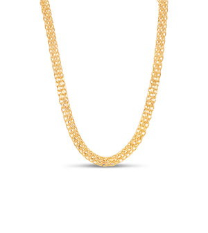 14k Gold Bismark Mesh Chain Necklace - 14K - OLIVE & CHAIN Fine Jewelry