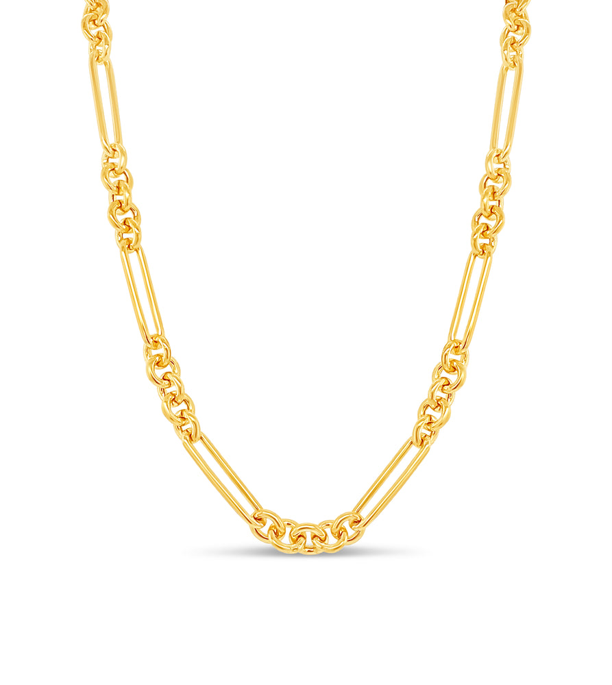 14k Gold Paperclip Belcher Chain Necklace - 14K - OLIVE & CHAIN Fine Jewelry